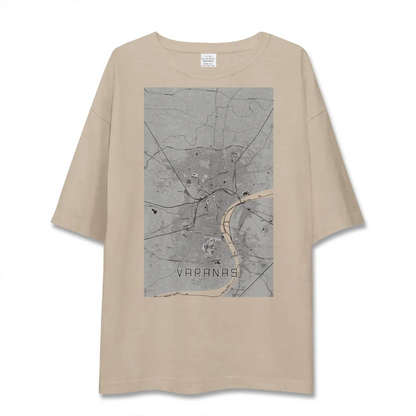 【ヴァーラーナシー（インド）】地図柄ビッグシルエットTシャツ