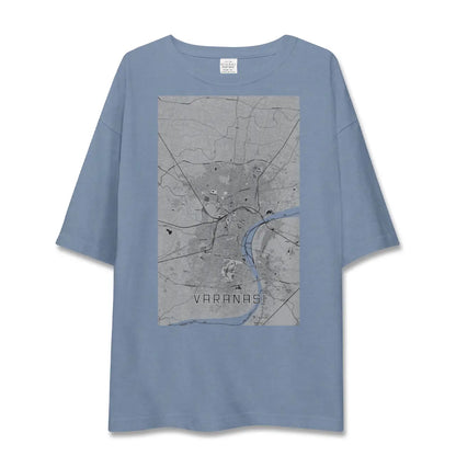 【ヴァーラーナシー（インド）】地図柄ビッグシルエットTシャツ