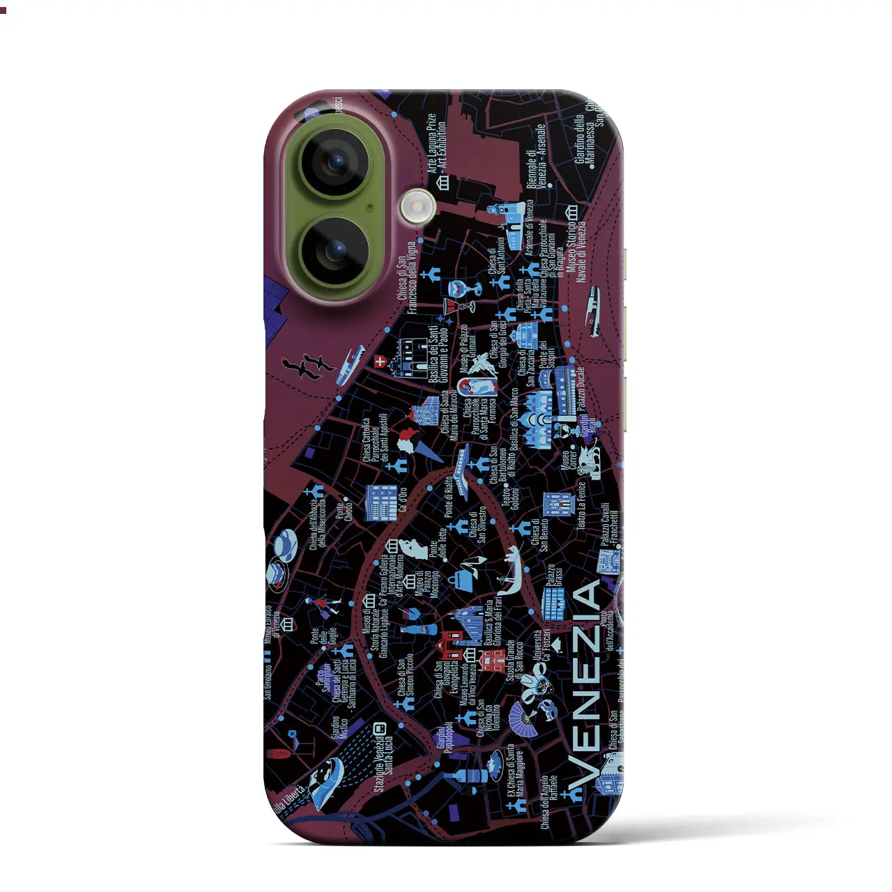 【ヴェネツィア】イラストマップiPhoneケース（バックカバータイプ）