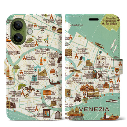 【ヴェネツィア】イラストマップiPhoneケース（手帳タイプ）