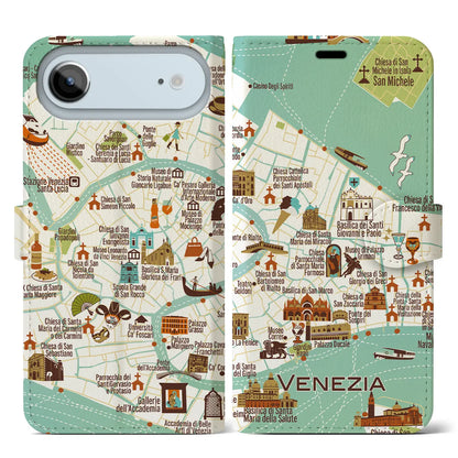 【ヴェネツィア】イラストマップiPhoneケース（手帳タイプ）