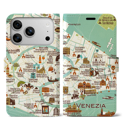 【ヴェネツィア】イラストマップiPhoneケース（手帳タイプ）