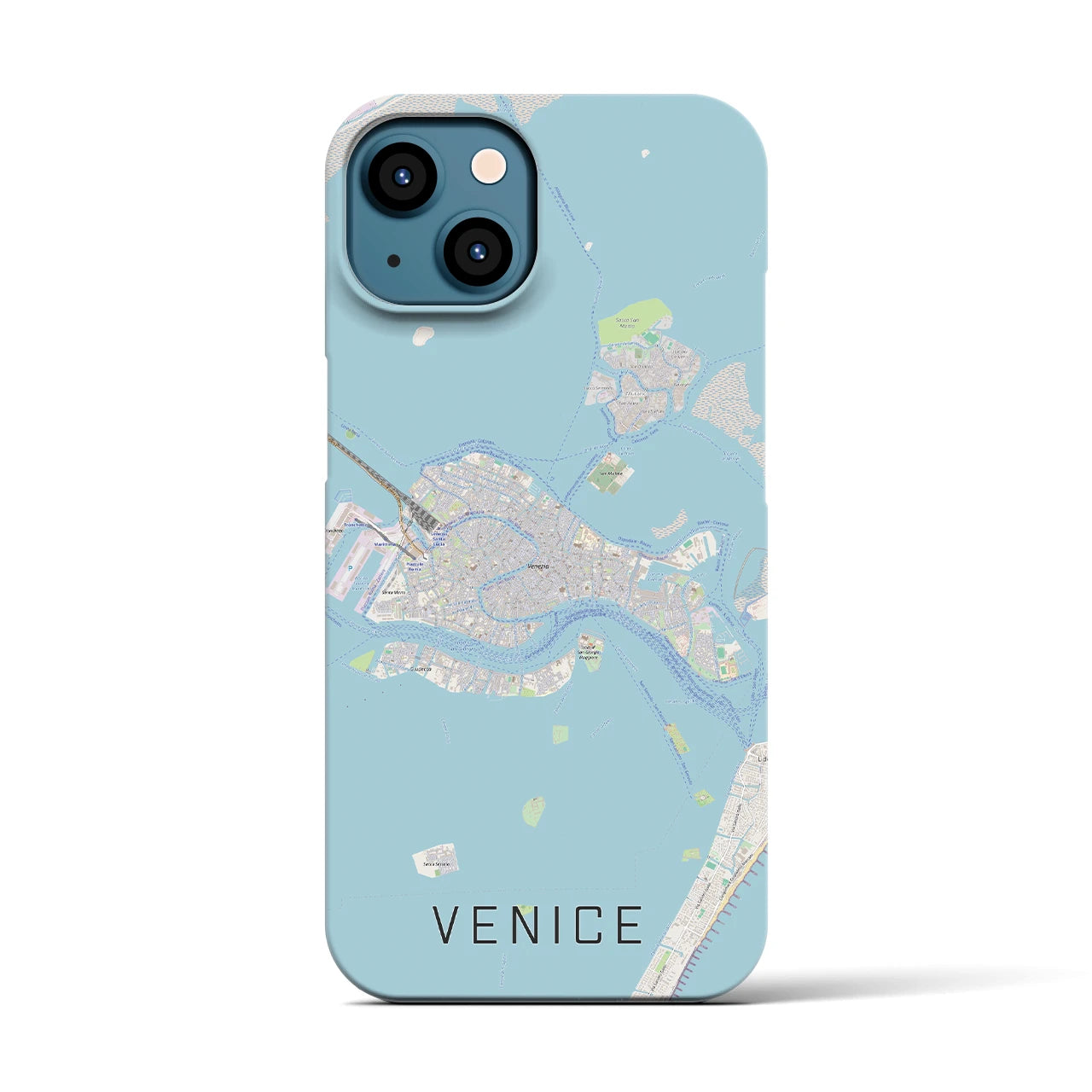 【ヴェネツィア2】地図柄iPhoneケース（バックカバータイプ・ナチュラル）iPhone 13 用