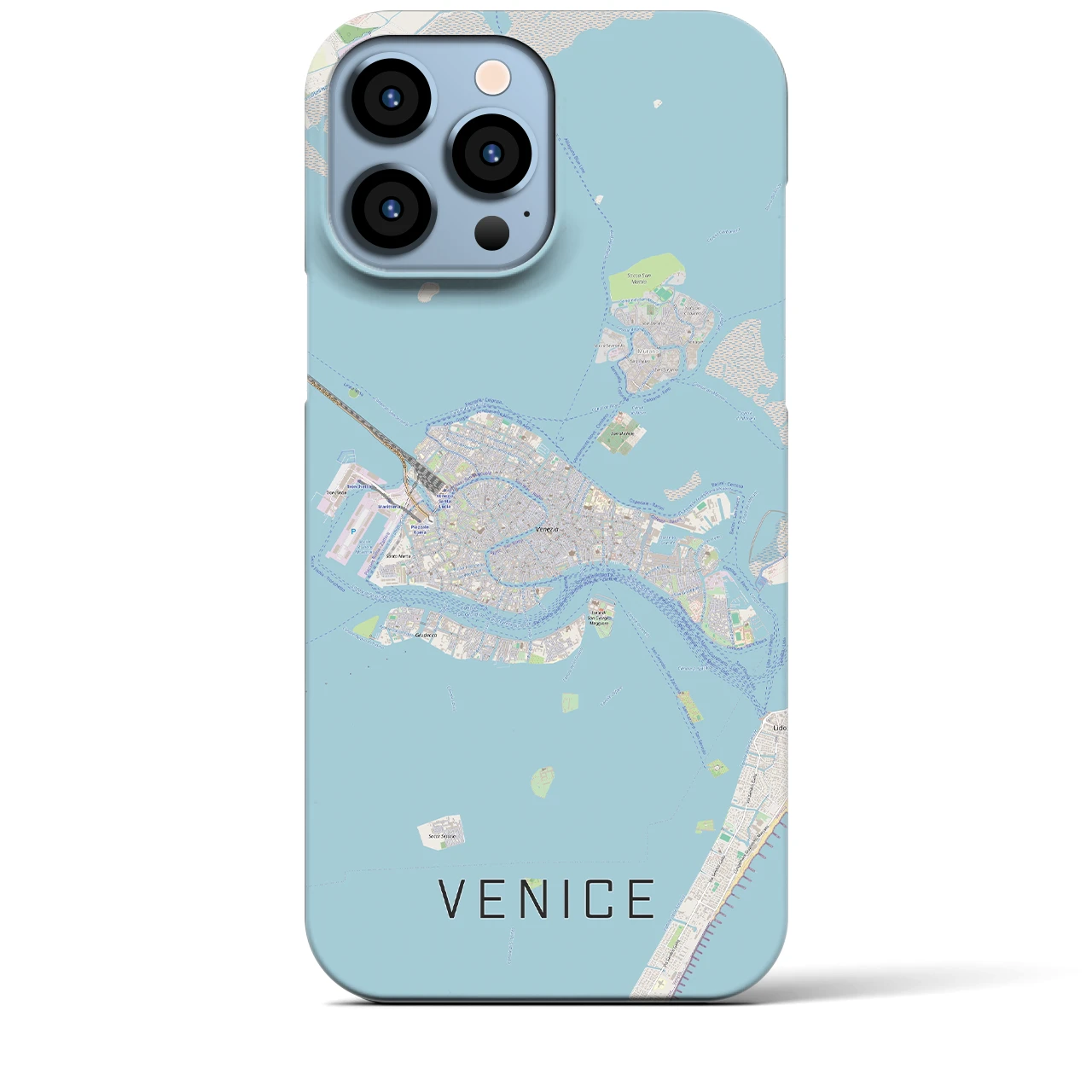 【ヴェネツィア2】地図柄iPhoneケース（バックカバータイプ・ナチュラル）iPhone 13 Pro Max 用