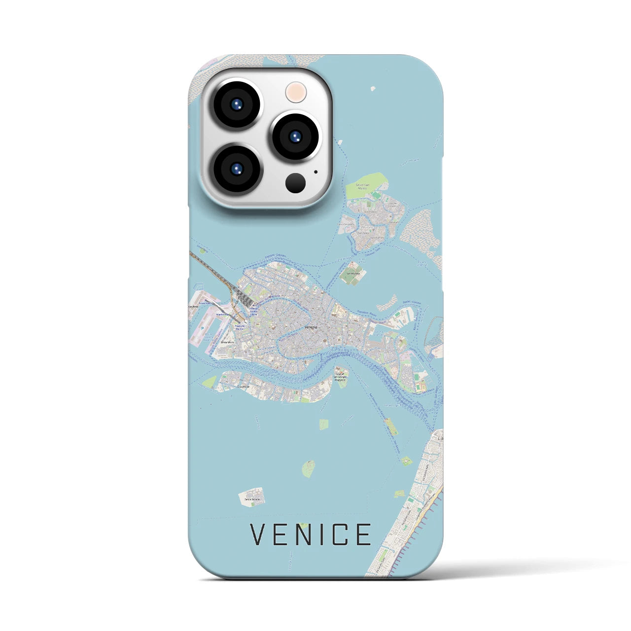 【ヴェネツィア2】地図柄iPhoneケース（バックカバータイプ・ナチュラル）iPhone 13 Pro 用