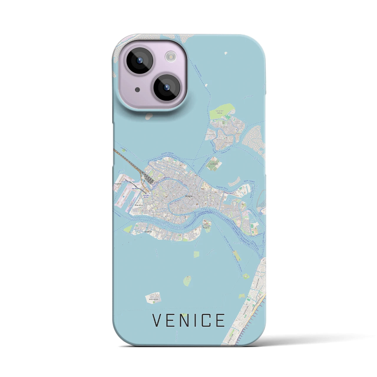 【ヴェネツィア2】地図柄iPhoneケース（バックカバータイプ・ナチュラル）iPhone 14 用