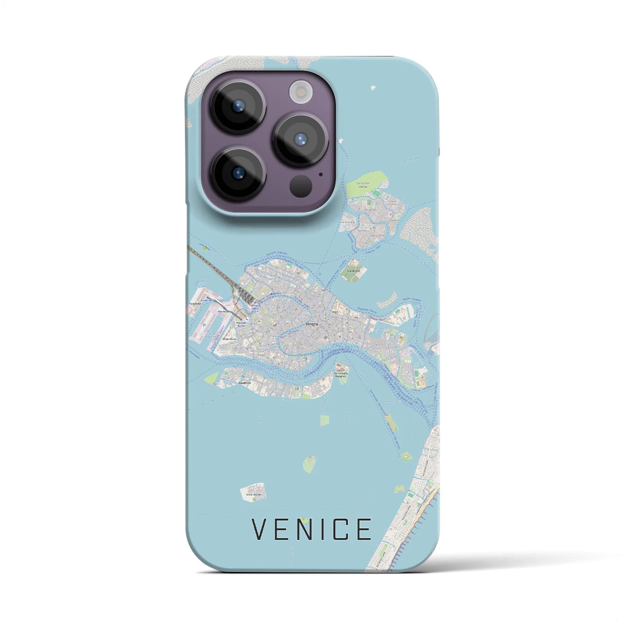 【ヴェネツィア2】地図柄iPhoneケース（バックカバータイプ・ナチュラル）iPhone 14 Pro 用