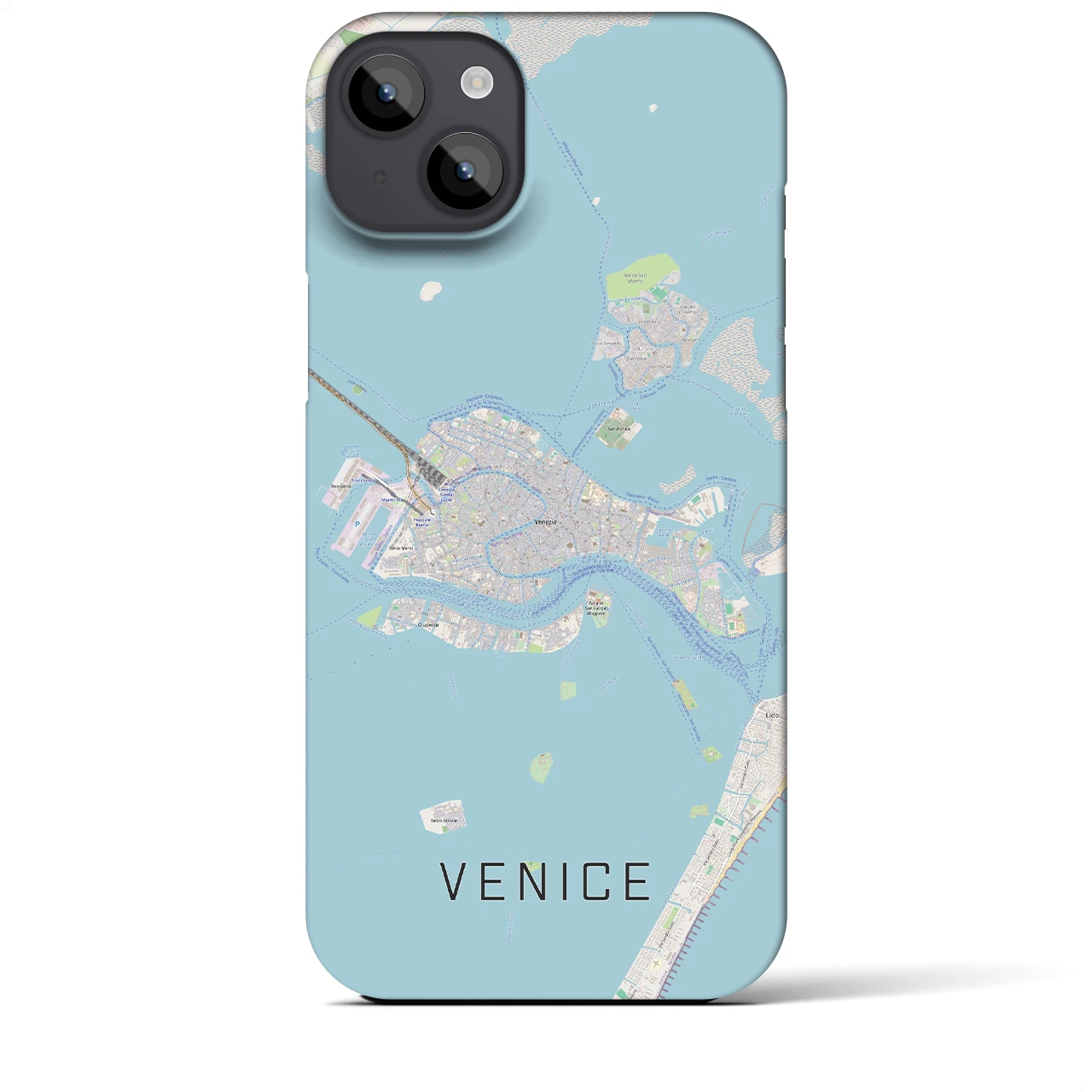 【ヴェネツィア2】地図柄iPhoneケース（バックカバータイプ・ナチュラル）iPhone 14 Plus 用
