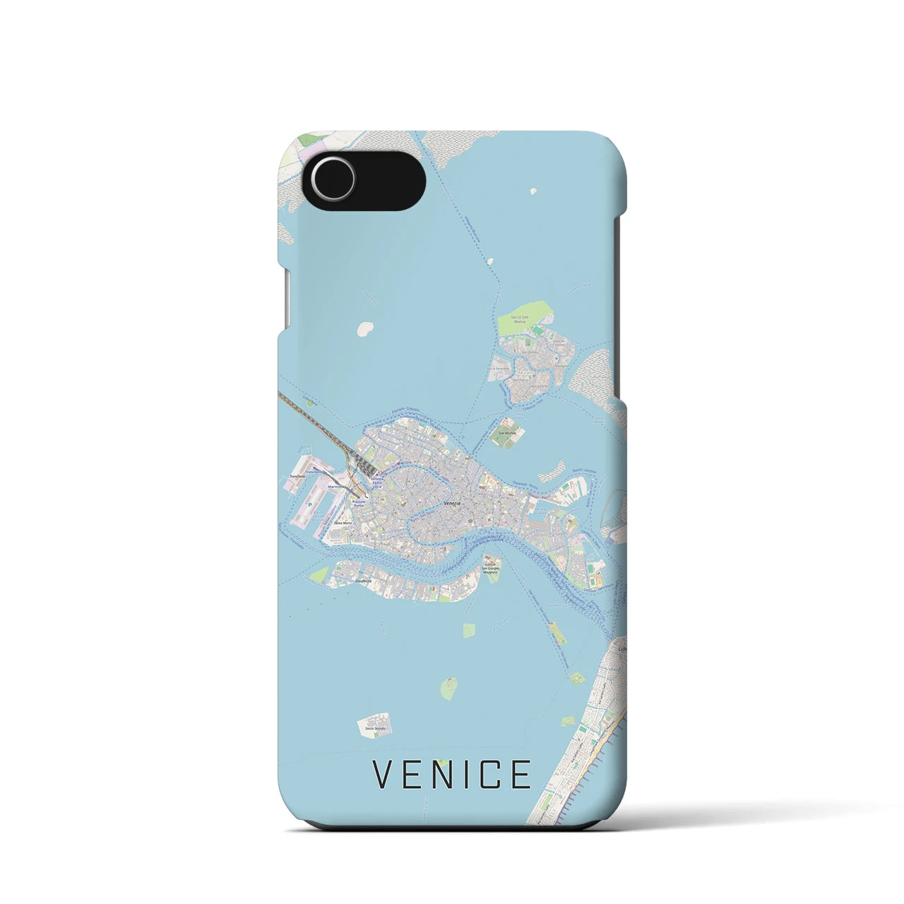 【ヴェネツィア2】地図柄iPhoneケース（バックカバータイプ・ナチュラル）iPhone SE（第3 / 第2世代） / 8 / 7 / 6s / 6 用
