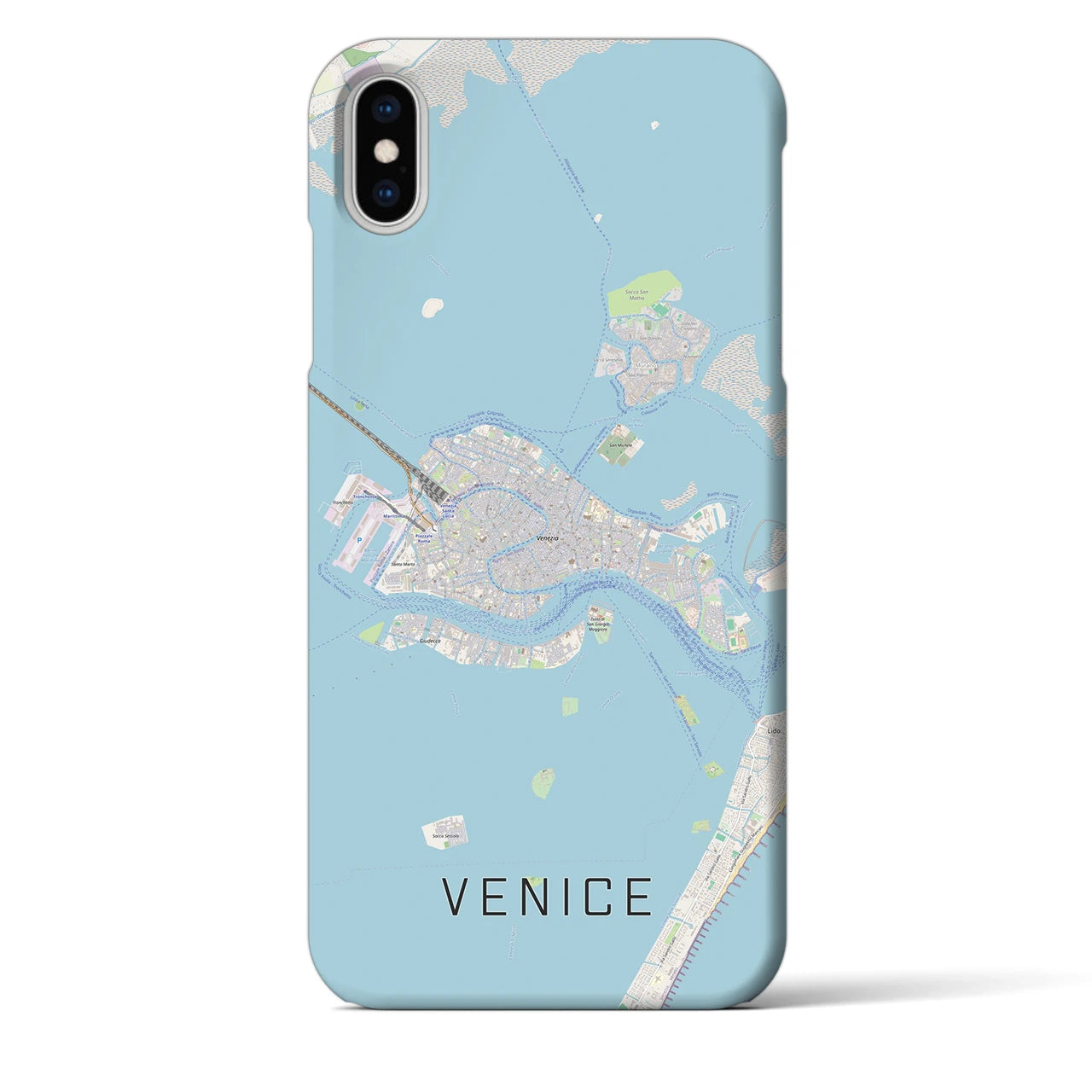 【ヴェネツィア2】地図柄iPhoneケース（バックカバータイプ・ナチュラル）iPhone XS Max 用