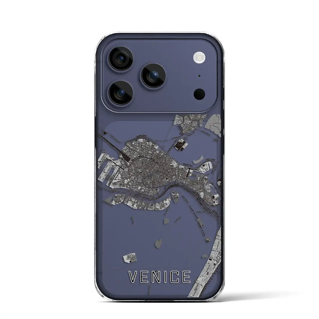 【ヴェネツィア2（イタリア）】地図柄iPhoneケース（クリアタイプ）