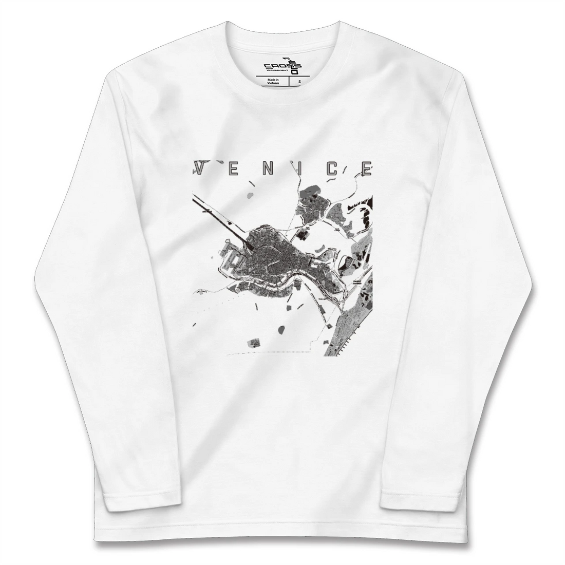【ヴェネツィア2(イタリア)】地図柄ロングスリーブTシャツ
