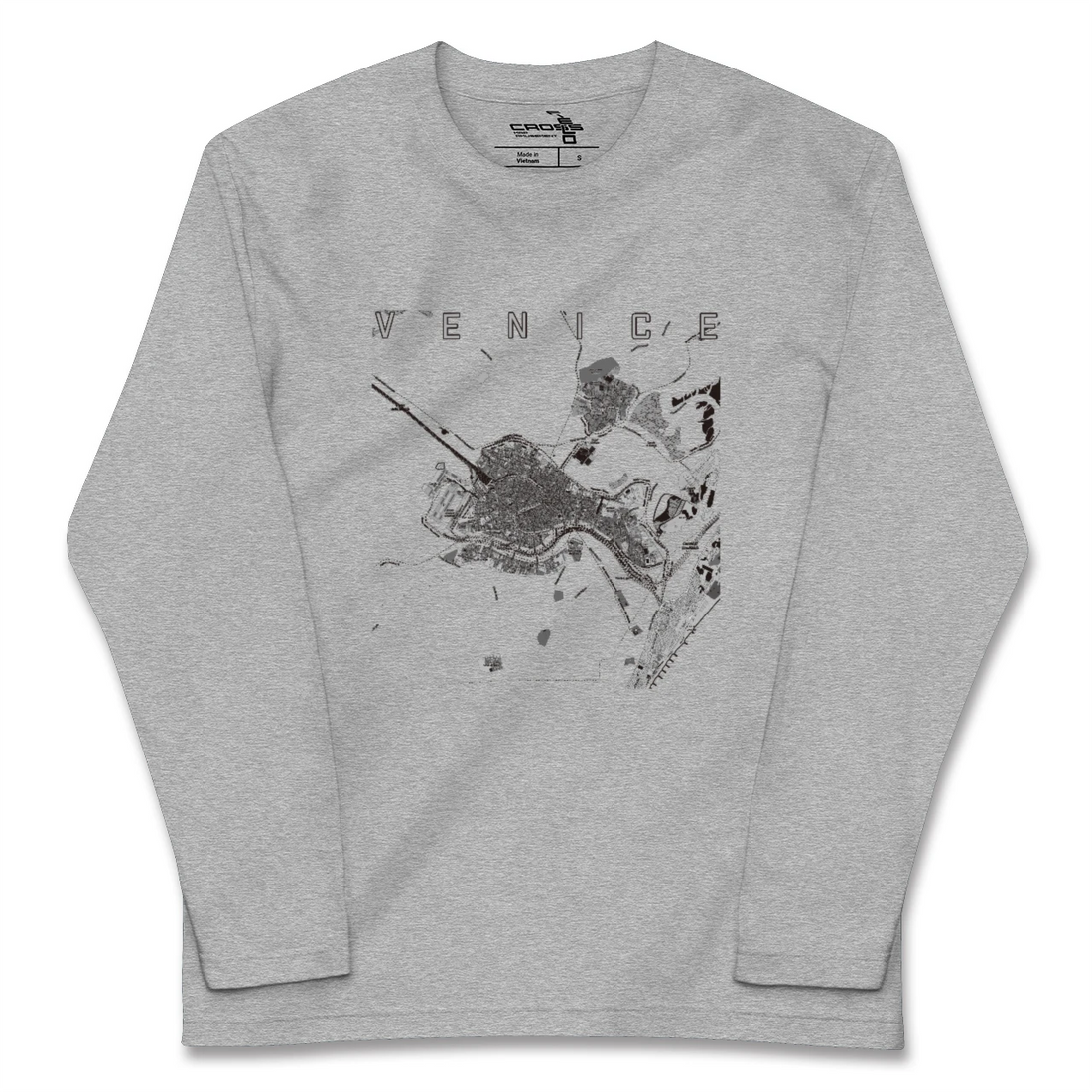 【ヴェネツィア2（イタリア）】地図柄ロングスリーブTシャツ