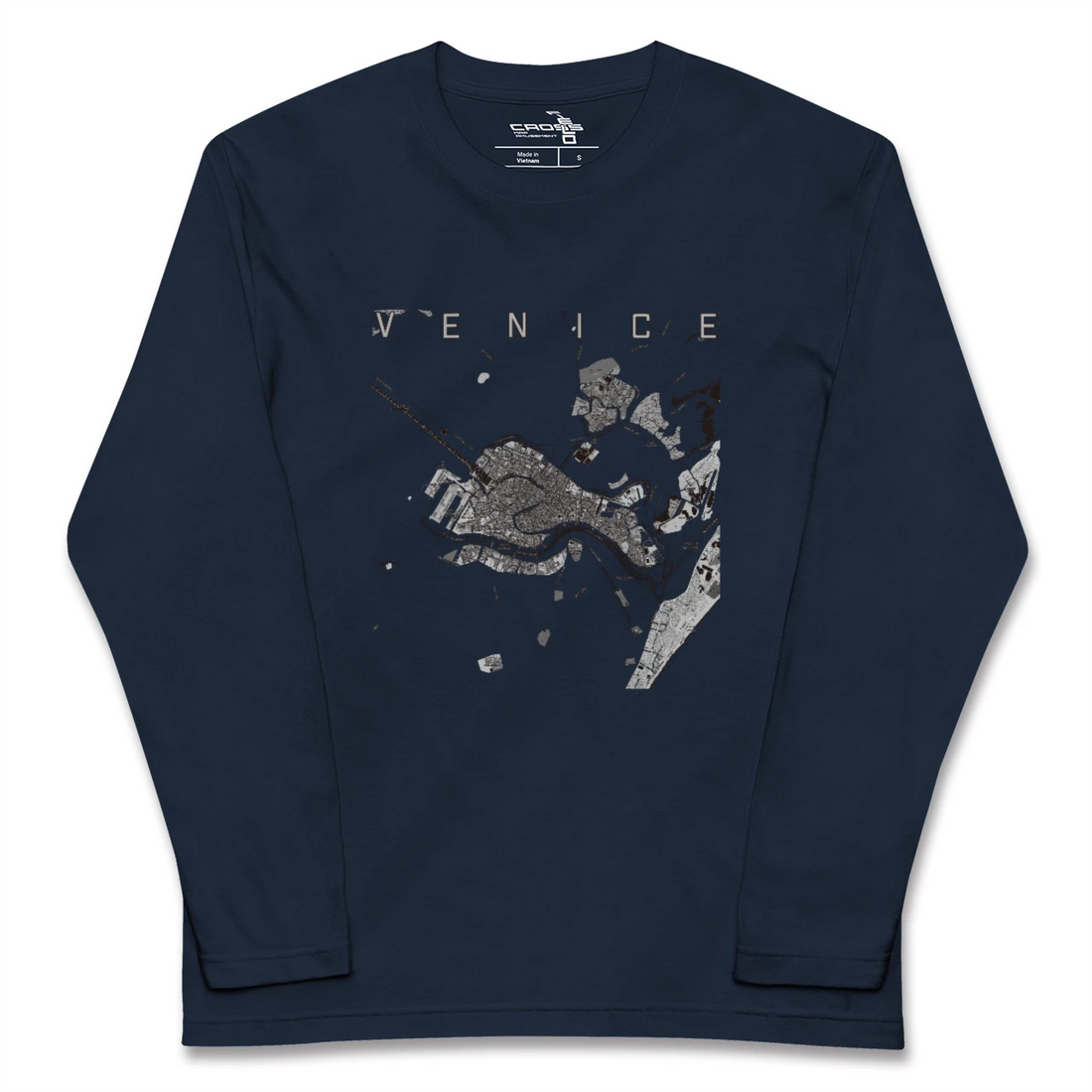 【ヴェネツィア2（イタリア）】地図柄ロングスリーブTシャツ