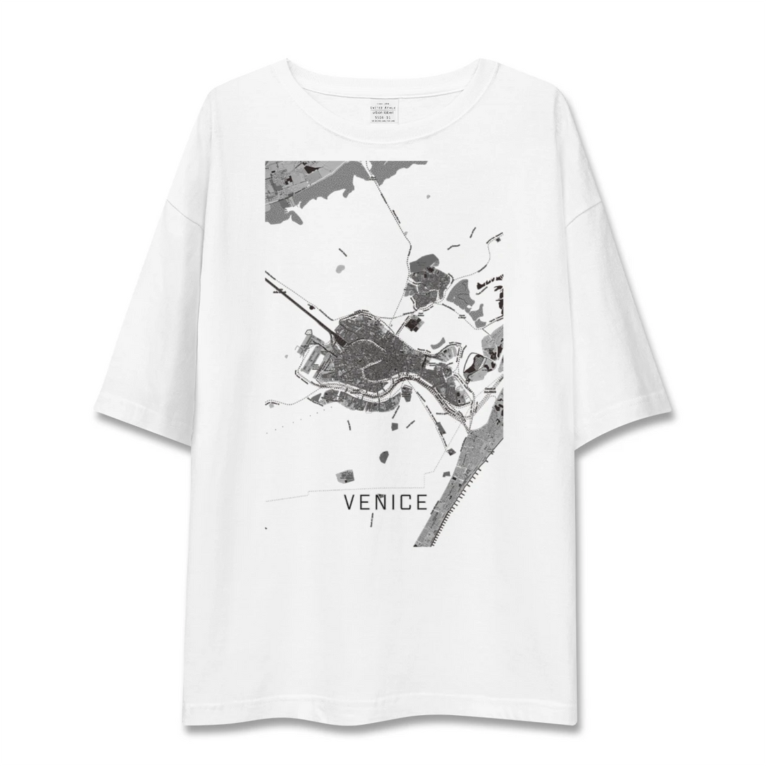 【ヴェネツィア2(イタリア)】地図柄ビッグシルエットTシャツ