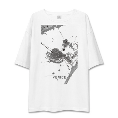 【ヴェネツィア2（イタリア）】地図柄ビッグシルエットTシャツ