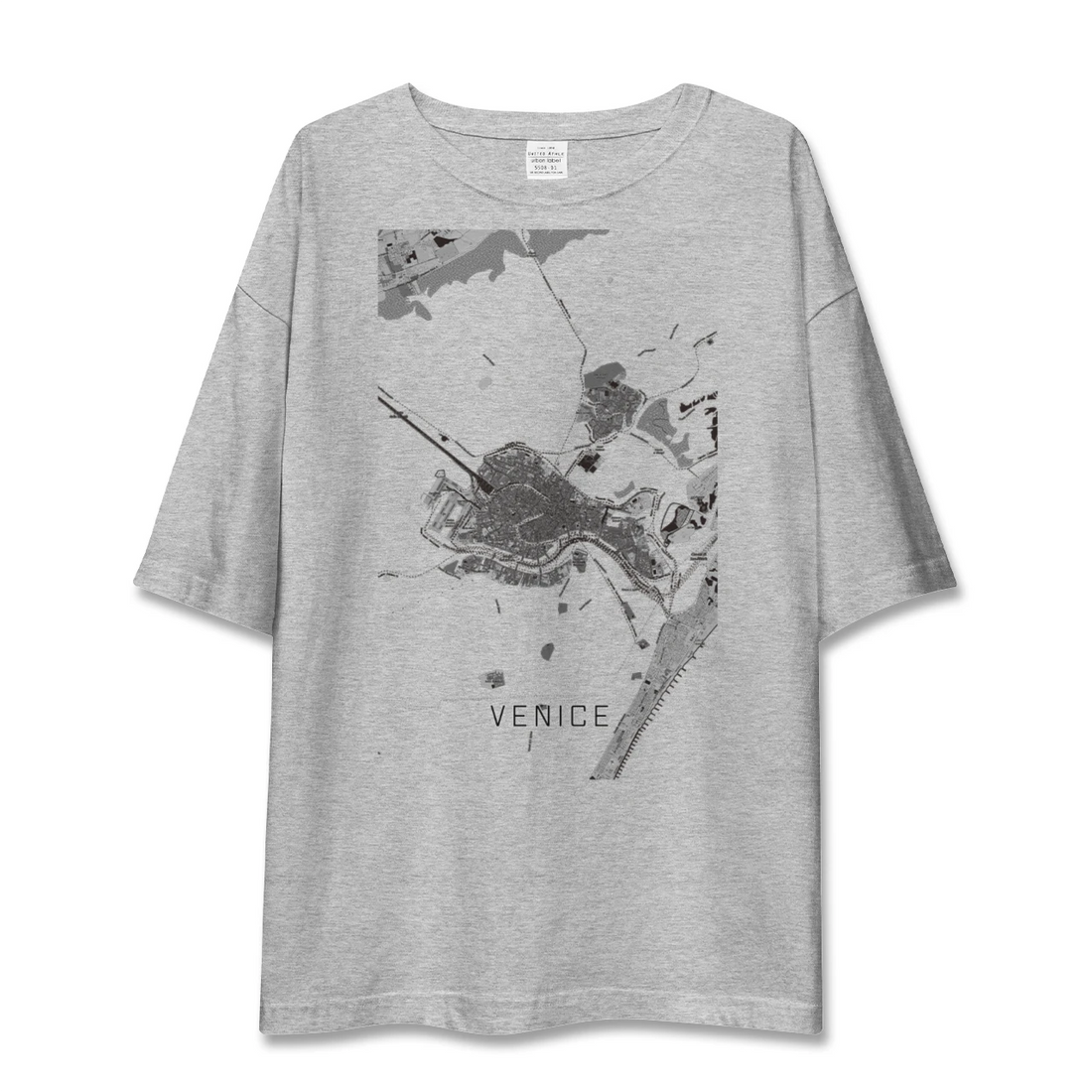 【ヴェネツィア2（イタリア）】地図柄ビッグシルエットTシャツ