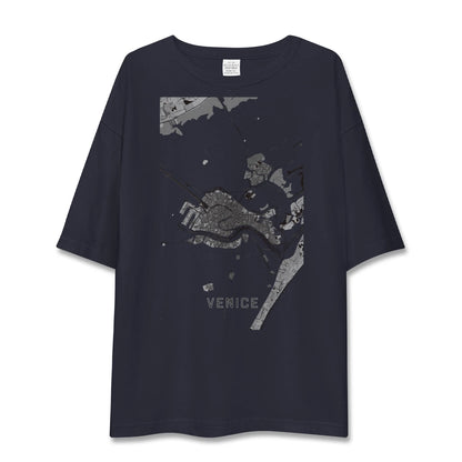 【ヴェネツィア2（イタリア）】地図柄ビッグシルエットTシャツ