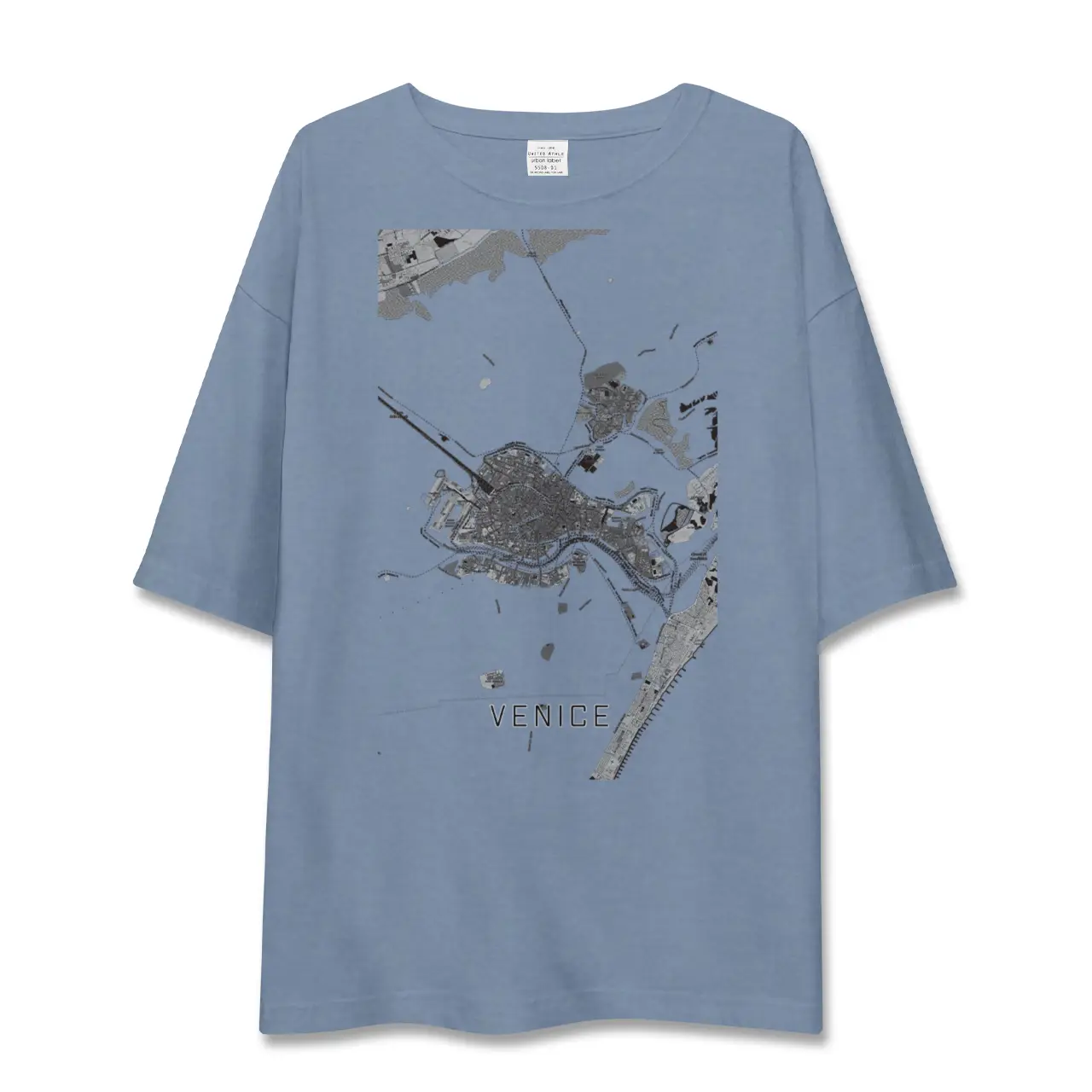 【ヴェネツィア2（イタリア）】地図柄ビッグシルエットTシャツ