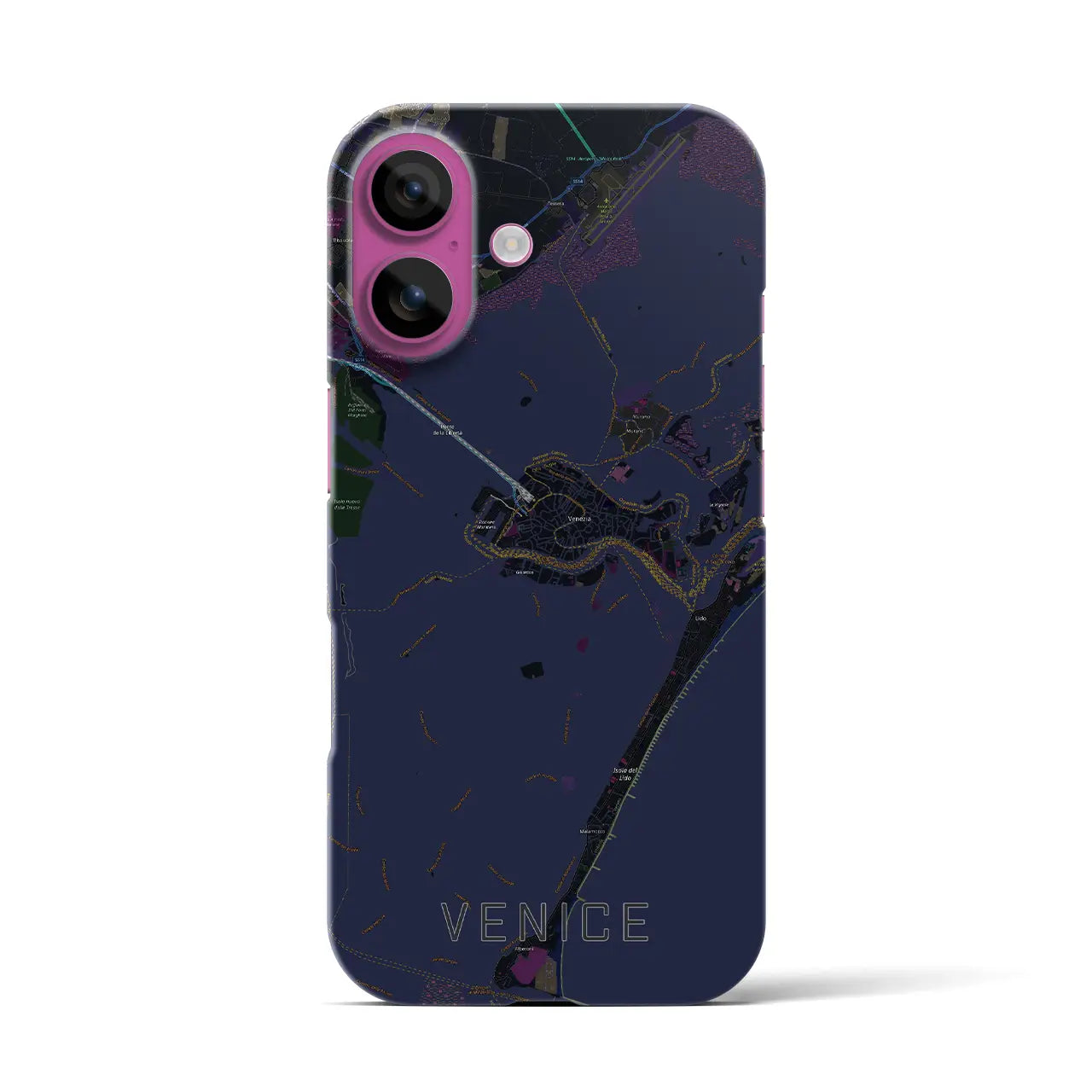 【ヴェネツィア（イタリア）】地図柄iPhoneケース（バックカバータイプ）