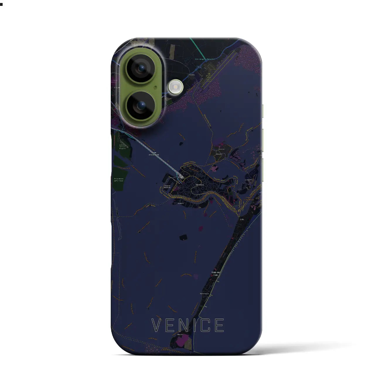 【ヴェネツィア（イタリア）】地図柄iPhoneケース（バックカバータイプ）