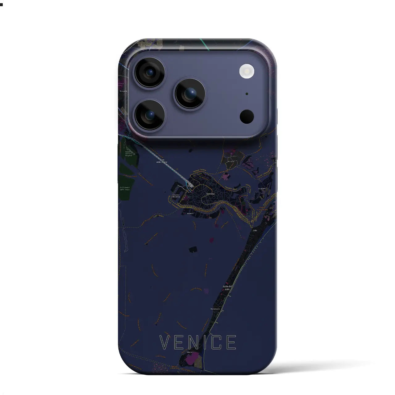 【ヴェネツィア（イタリア）】地図柄iPhoneケース（バックカバータイプ）