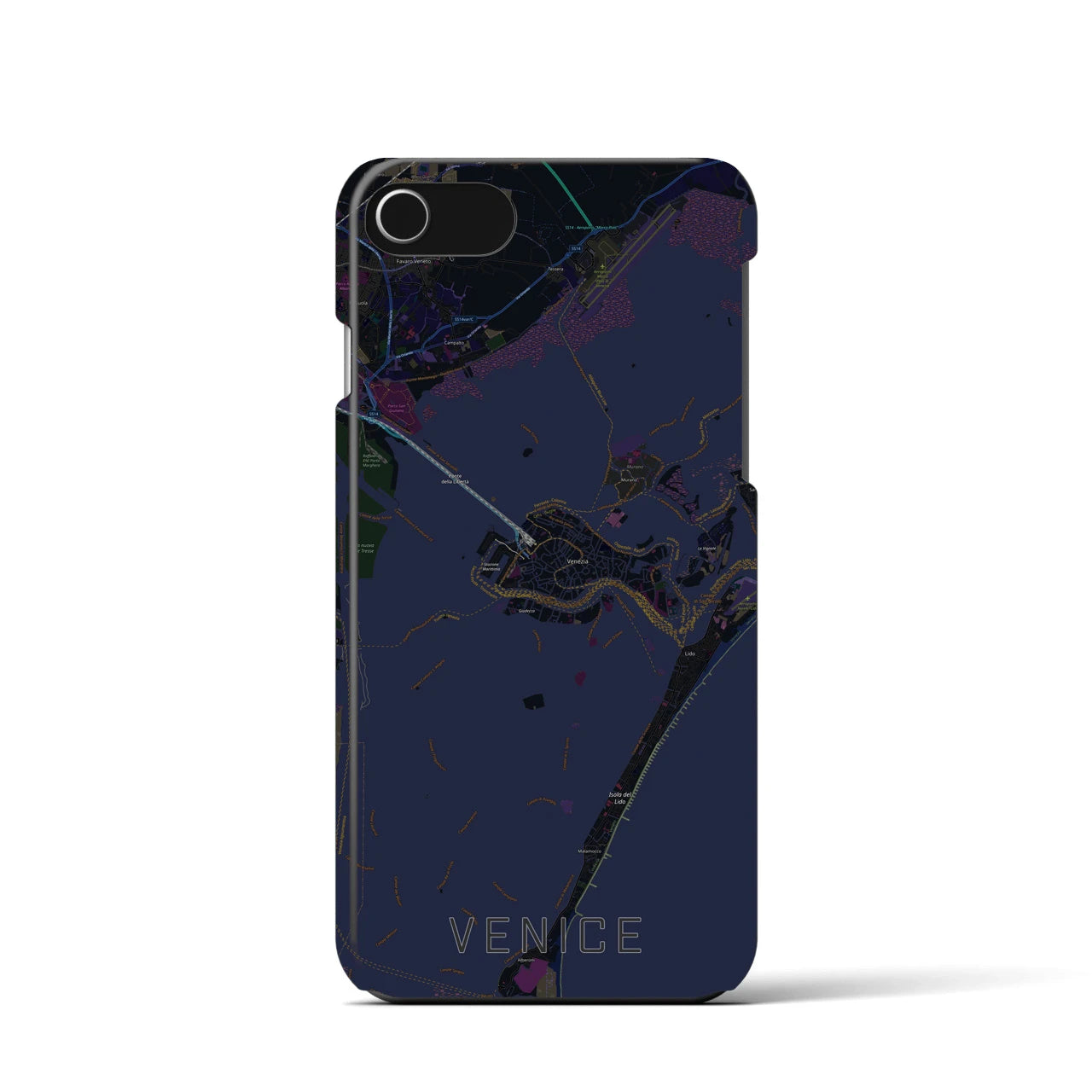 【ヴェネツィア（イタリア）】地図柄iPhoneケース（バックカバータイプ）