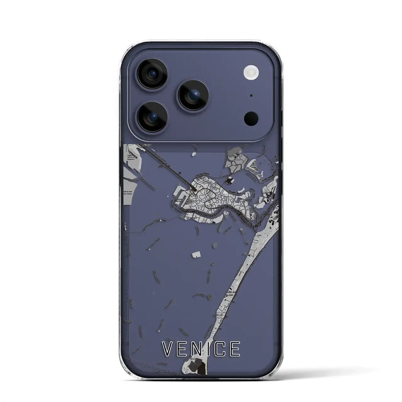 【ヴェネツィア（イタリア）】地図柄iPhoneケース（クリアタイプ）