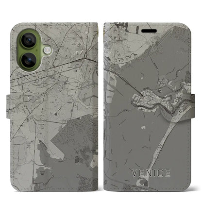 【ヴェネツィア（イタリア）】地図柄iPhoneケース（手帳タイプ）