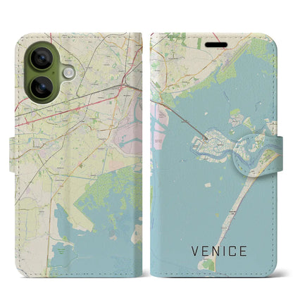 【ヴェネツィア（イタリア）】地図柄iPhoneケース（手帳タイプ）