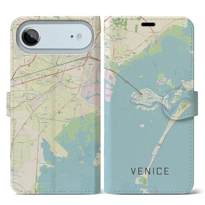 【ヴェネツィア（イタリア）】地図柄iPhoneケース（手帳タイプ）