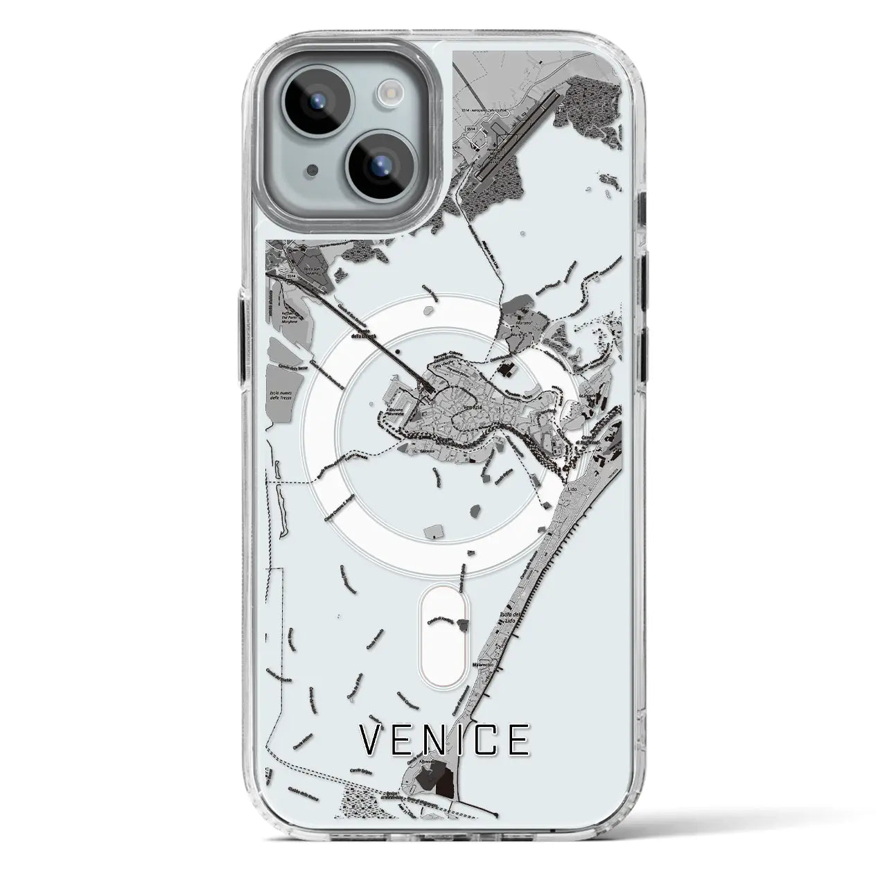 【ヴェネツィア（イタリア）】地図柄iPhoneケース（MagSafeタイプ）
