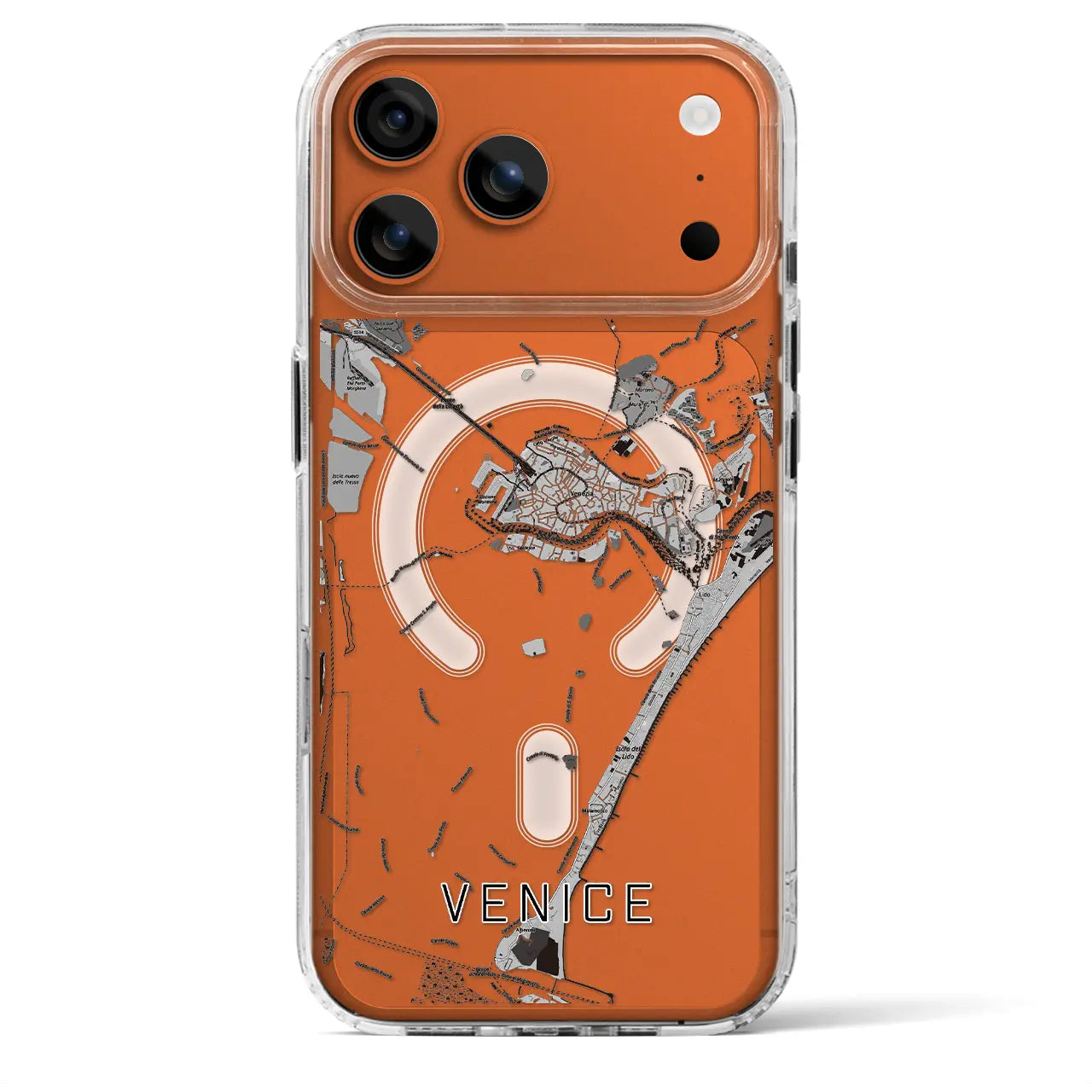 【ヴェネツィア（イタリア）】地図柄iPhoneケース（MagSafeタイプ）