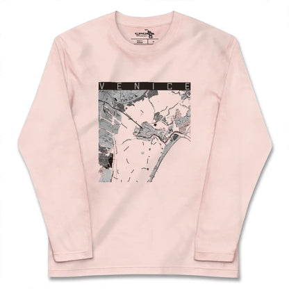 【ヴェネツィア（イタリア）】地図柄ロングスリーブTシャツ