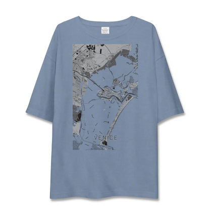 【ヴェネツィア（イタリア）】地図柄ビッグシルエットTシャツ
