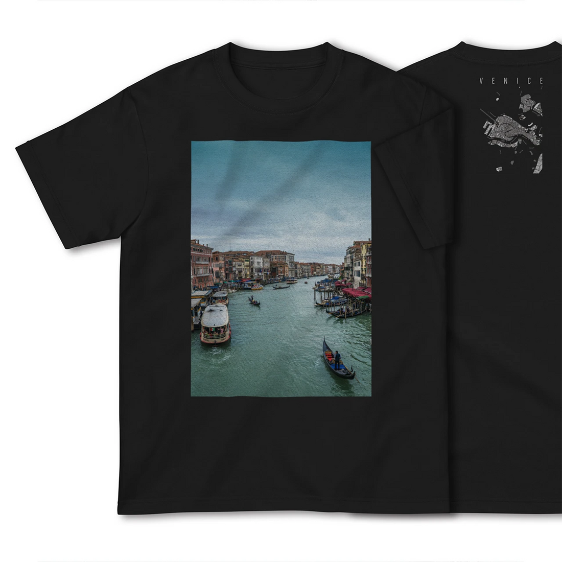 【ヴェネツィア（イタリア）】Map World ハイクオリティTシャツ