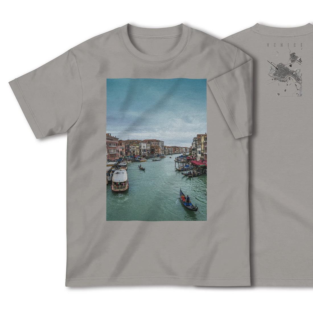 【ヴェネツィア（イタリア）】Map World ハイクオリティTシャツ