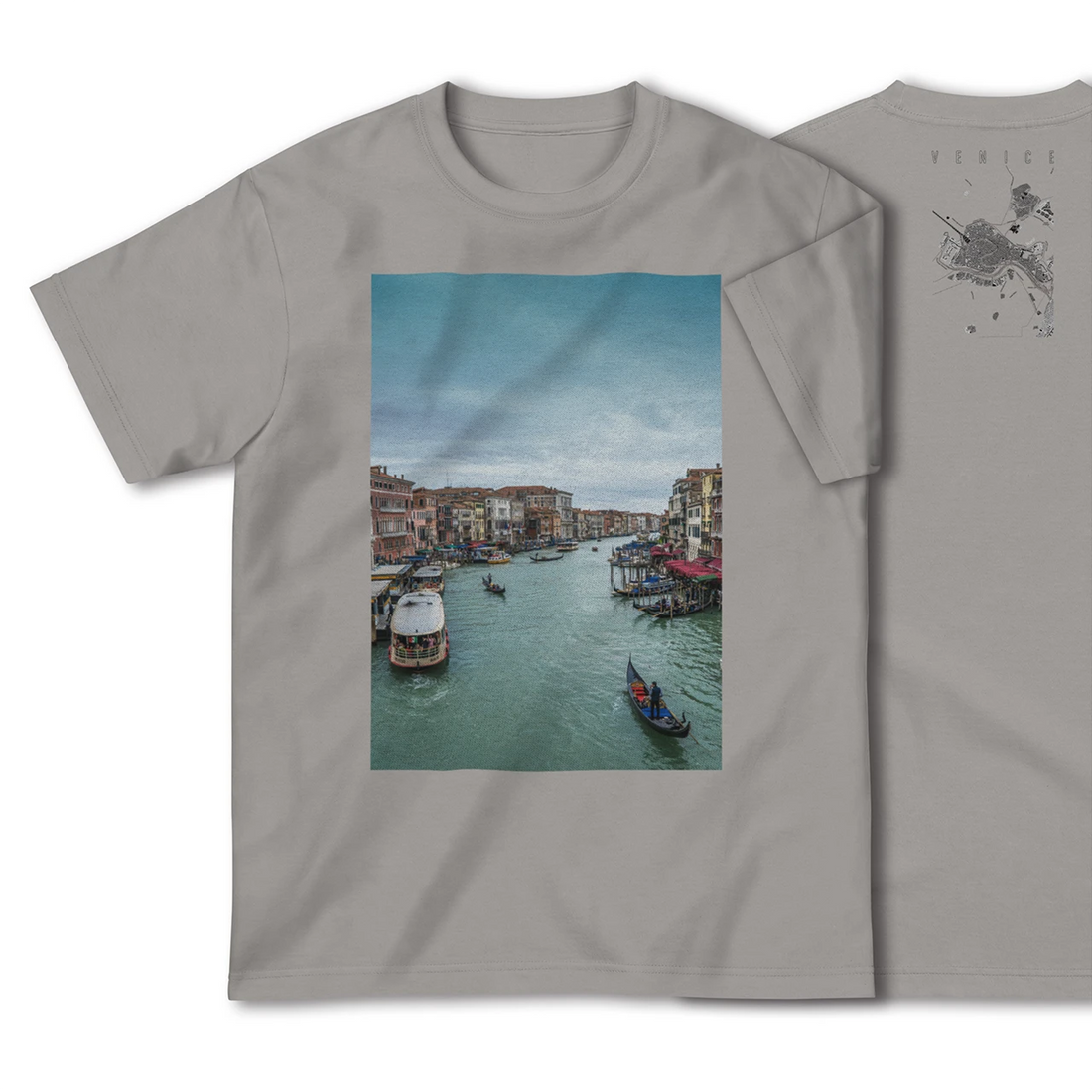 【ヴェネツィア(イタリア)】Map World ハイクオリティTシャツ