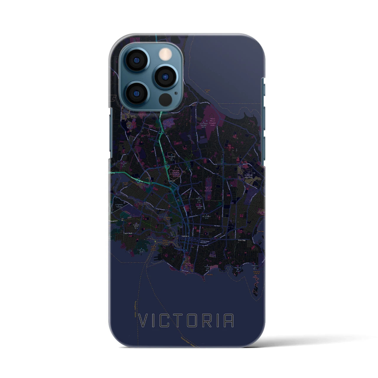 【ビクトリア（カナダ）】地図柄iPhoneケース（バックカバータイプ）