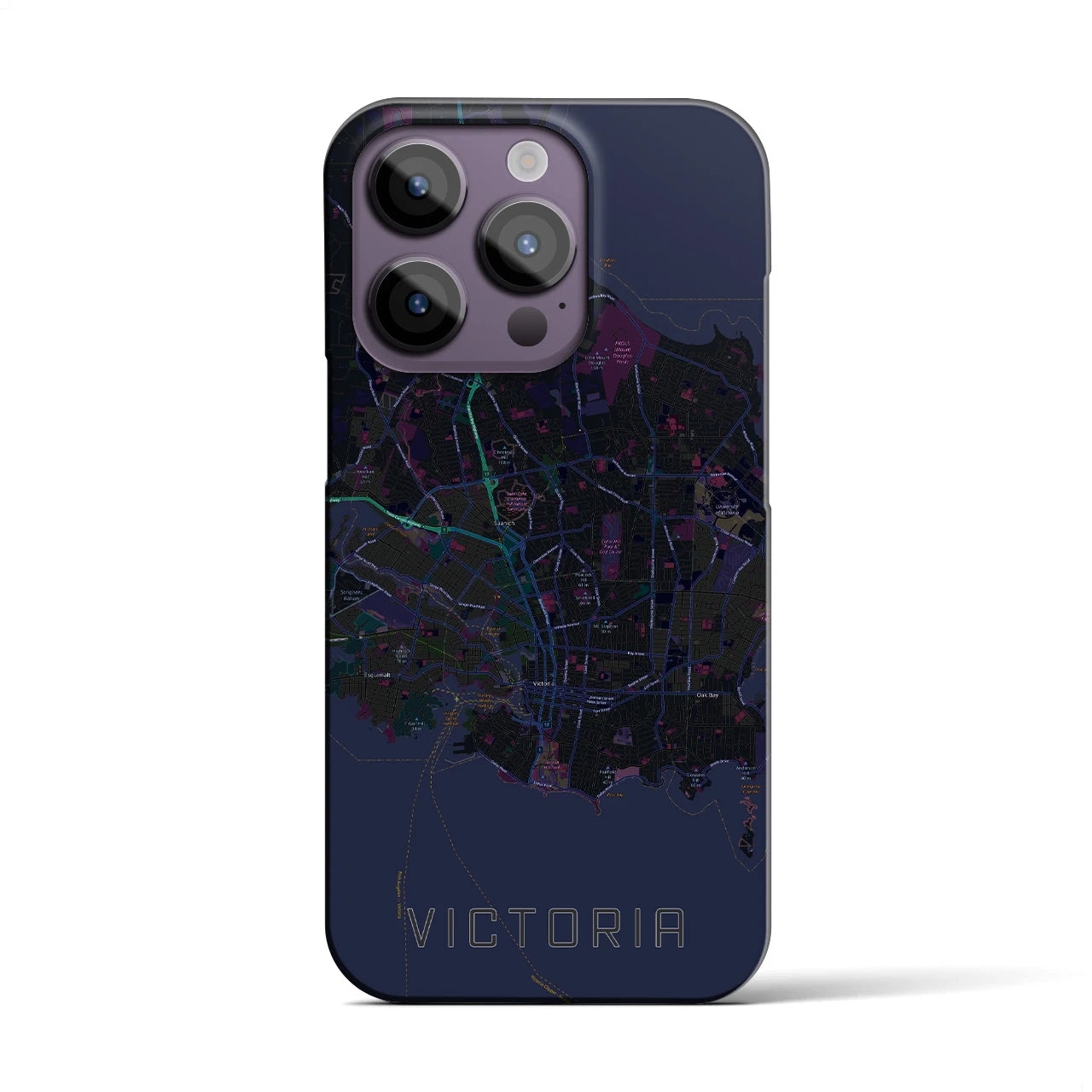 【ビクトリア（カナダ）】地図柄iPhoneケース（バックカバータイプ）