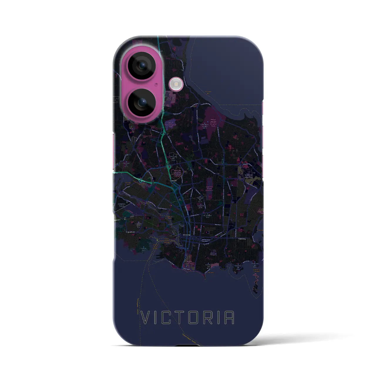 【ビクトリア（カナダ）】地図柄iPhoneケース（バックカバータイプ）