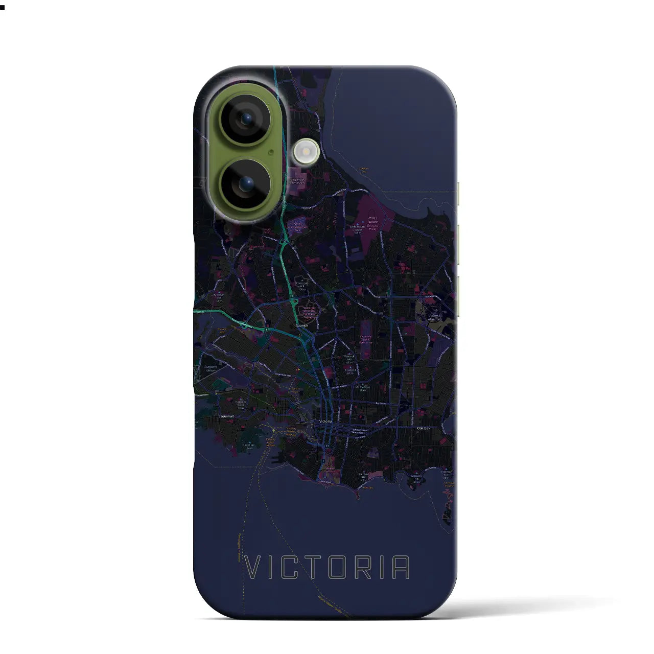 【ビクトリア（カナダ）】地図柄iPhoneケース（バックカバータイプ）