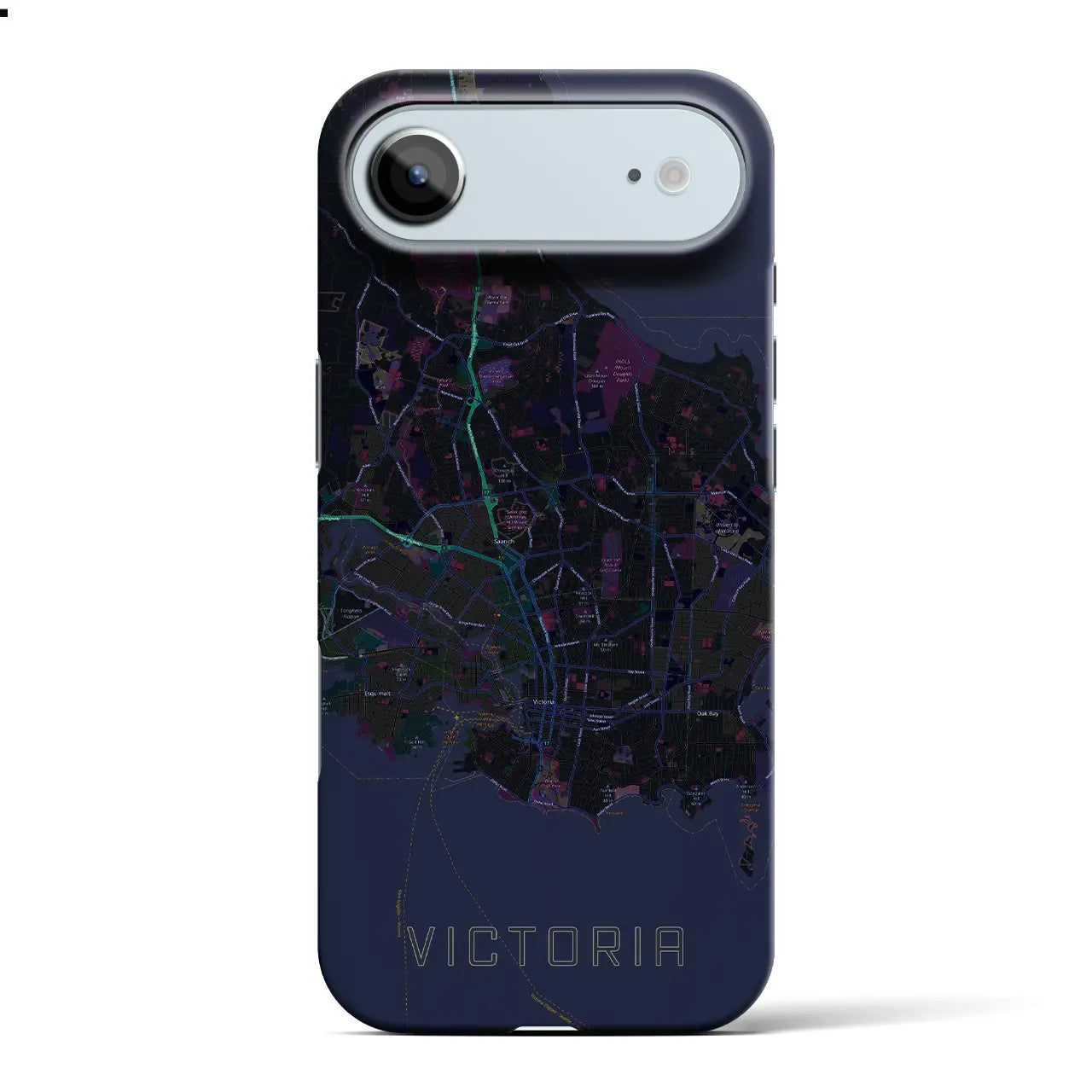 【ビクトリア（カナダ）】地図柄iPhoneケース（バックカバータイプ）