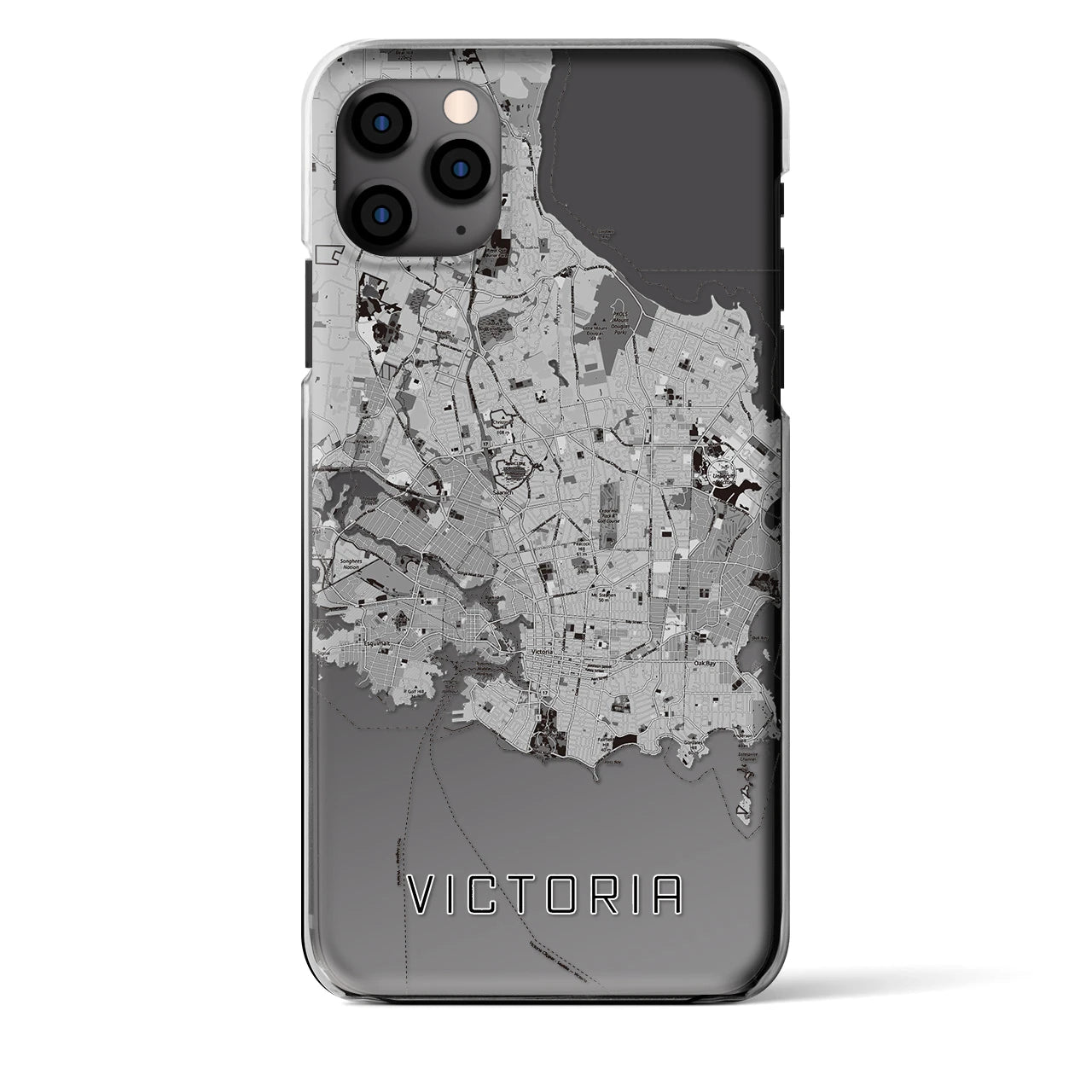 【ビクトリア（カナダ）】地図柄iPhoneケース（クリアタイプ）