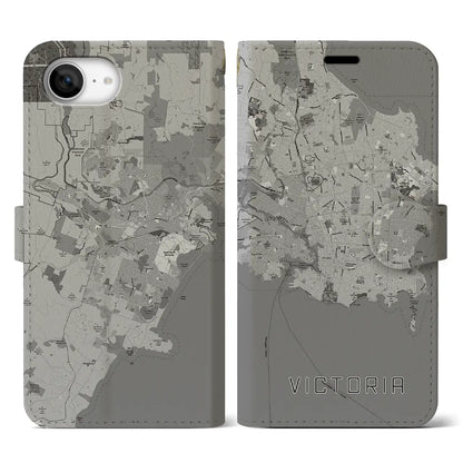 【ビクトリア（カナダ）】地図柄iPhoneケース（手帳タイプ）