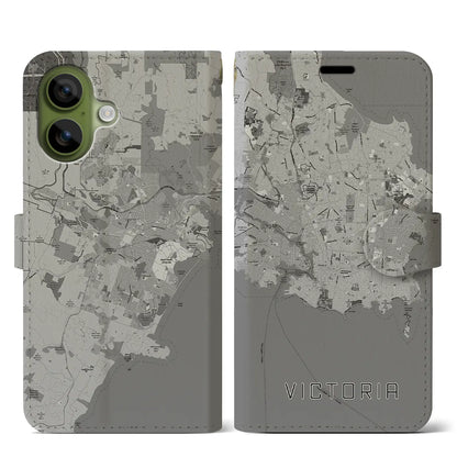 【ビクトリア（カナダ）】地図柄iPhoneケース（手帳タイプ）