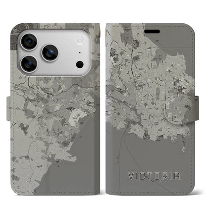 【ビクトリア（カナダ）】地図柄iPhoneケース（手帳タイプ）