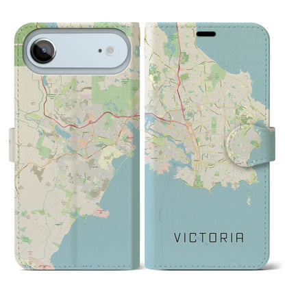 【ビクトリア（カナダ）】地図柄iPhoneケース（手帳タイプ）