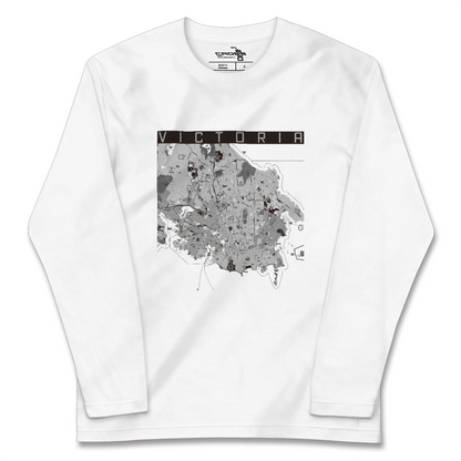 【ビクトリア（カナダ）】地図柄ロングスリーブTシャツ