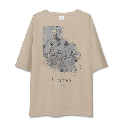 【ビクトリア（カナダ）】地図柄ビッグシルエットTシャツ